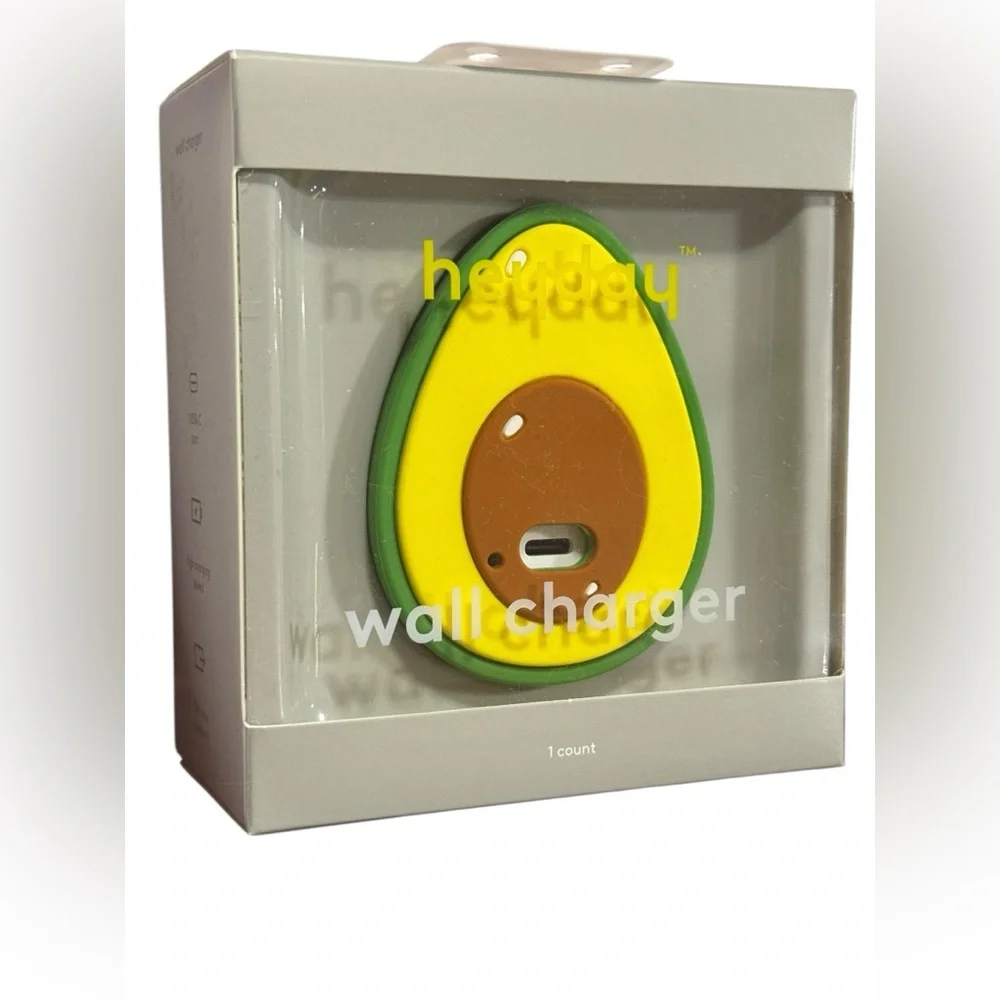 HeyDay Avocado or Donut Sprinkles Fast Charging USB-C Port Wall Charger New